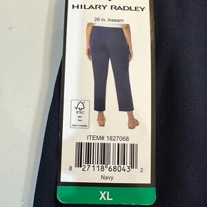 Hilary Radley Navy Women's Cropped Pants XL